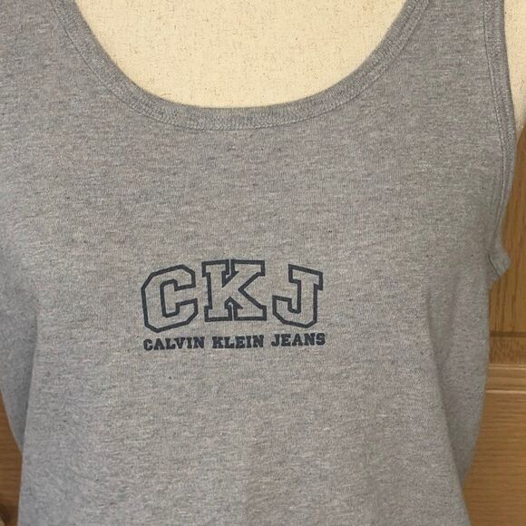 Y2K Vintage Calvin Klein Jeans Tank Top Medium Made in the USA - Picture 2 of 6